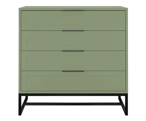 Cômoda Asine Verde Caruá e Preto