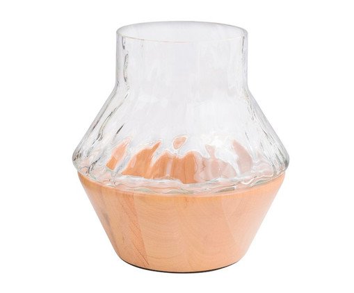 Vaso Fusion Trapézio Martelado - Natural
