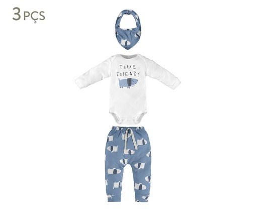 Jogo de Bebê Menino Up Baby Off White
