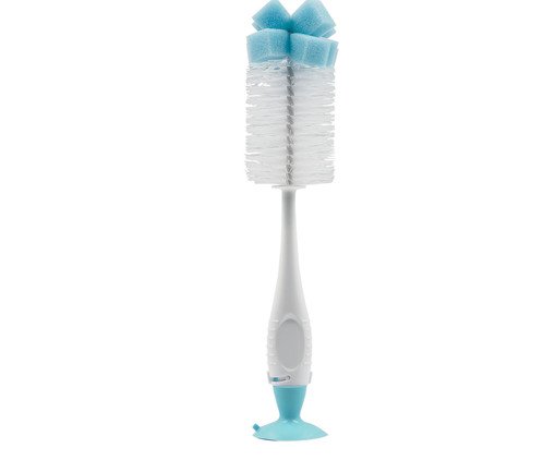 Escova para Mamadeira com Ventosa Azul