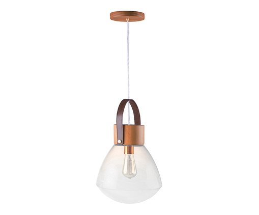 Pendente Lampadari Transparente Castanho Bivolt - 130X29cm