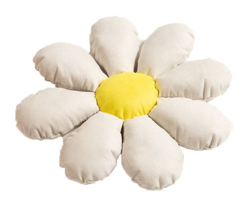 Almofada Margarida Bege e Amarelo