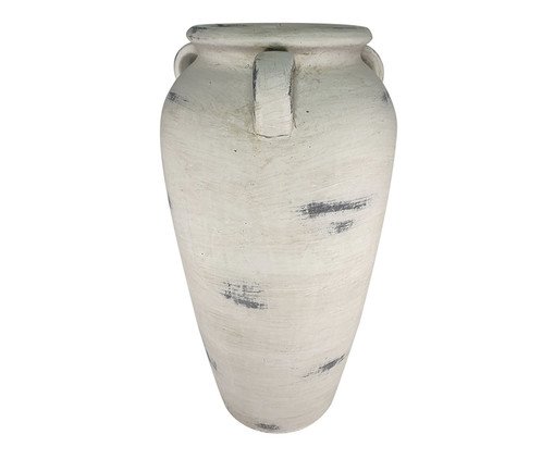Vaso em Cerâmica Rústico VIII Branco
