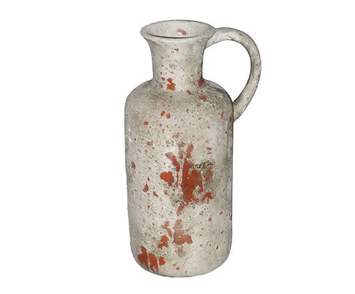 Vaso Estilo Jarra em Cerâmica I Rústico Branco Vaso Estilo Jarra em Cerâmica I Rústico Branco