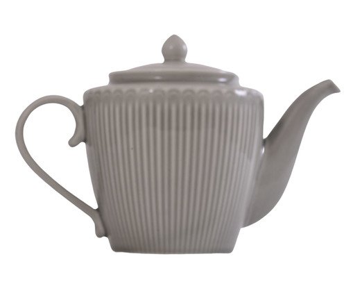 Bule em Porcelana Noemi Cinza