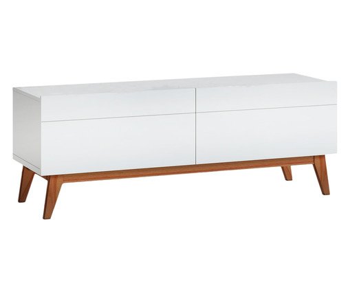 Rack Classic Ray - Branco e Natural