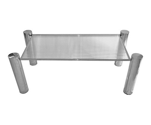 Mesa de Centro Tiago com Vidro Canelado