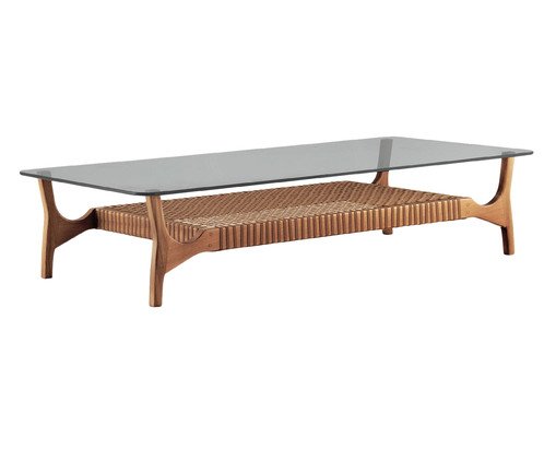 Mesa de Centro Retangular Cutiê Fita - Natural