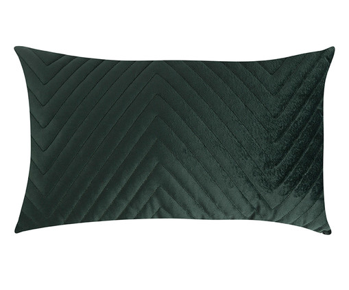 Almofada em Veludo Zig Zag Verde - 30x50cm