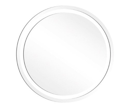 Espelho Lapidado Jateado LED Branco - 50cm