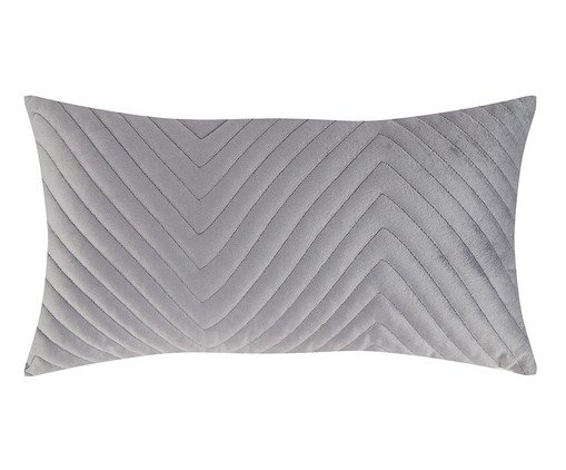 Almofada em Veludo Zig Zag Cinza - 30x50cm