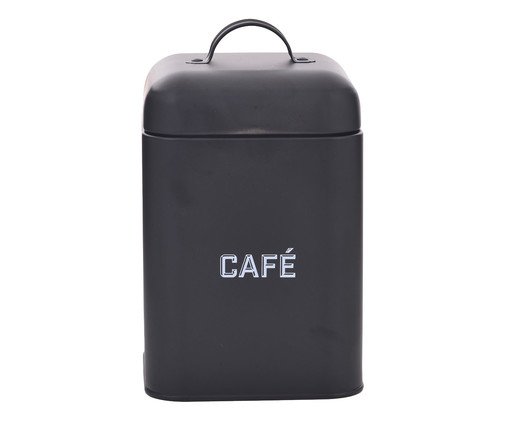 Lata de Café Retrô Preta
