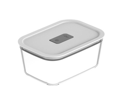 Pote de Vidro Hermético Fresh Lock Grande - Branco Fechado