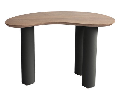 Escrivaninha Orgânica Preto e Madeirado Escrivaninha Orgânica Preto e Madeirado