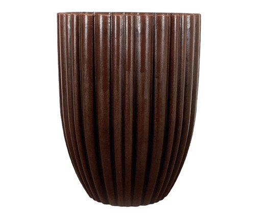 Vaso de Piso Redondo Cacau Antique Rusty