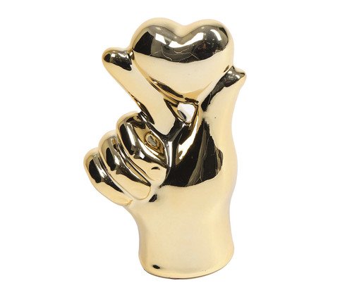 Enfeite Finger Heart Gold