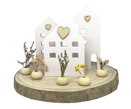 Decor Mesa Small Town Natural e Branco