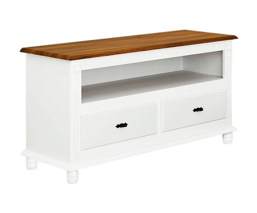 Rack Camille - Branco e Natural