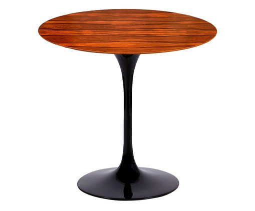 Mesa Saarinen Redonda Pau Ferro Base Preta