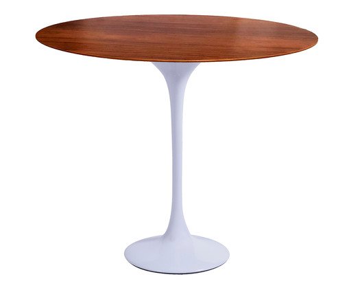 Mesa Saarinen Lateral Imbuia Base Branca