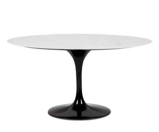 Mesa Saarinen Oval Carrara Base Preta