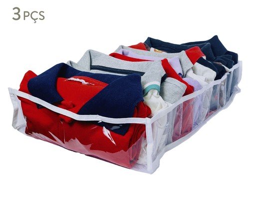 Jogo de Colmeia Transparente com 10 Nichos Smart Branco