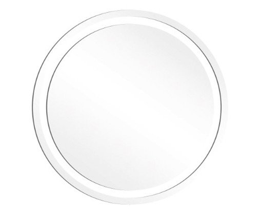 Espelho Lapidado Jateado LED Branco - 40cm