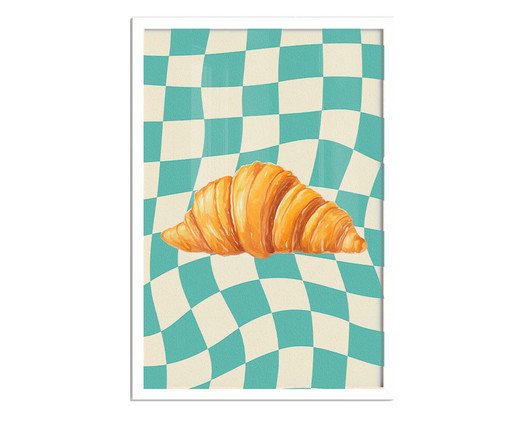 Quadro Croissant com Moldura Branca Quadro Croissant com Moldura Branca