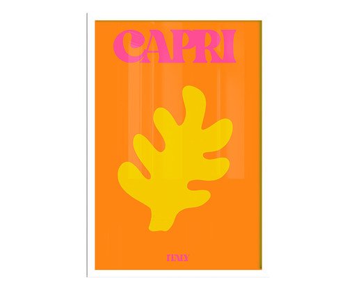 Quadro Capri com Moldura Branca Quadro Capri com Moldura Branca