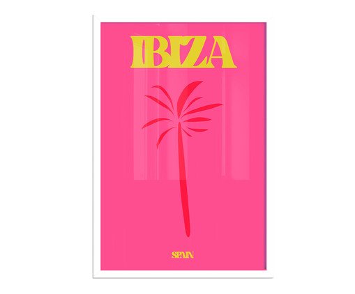 Quadro Ibiza com Moldura Branca Quadro Ibiza com Moldura Branca
