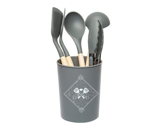 Jogo de Utensílios para Cozinha Oits Cinza