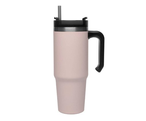 Caneca Térmica com Parede Dupla Slimterm Rosa