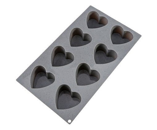 Forma de Muffin Heart - Cinza