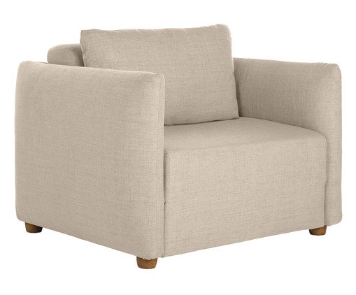 Poltrona Cama em Linho Luma Bege