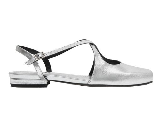 Sapatilha Matilde Couro Prata, silver or metallic | WestwingNow