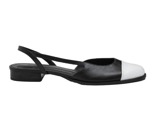 Sapatilha Boneca Couro Bicolor Preto, black | WestwingNow
