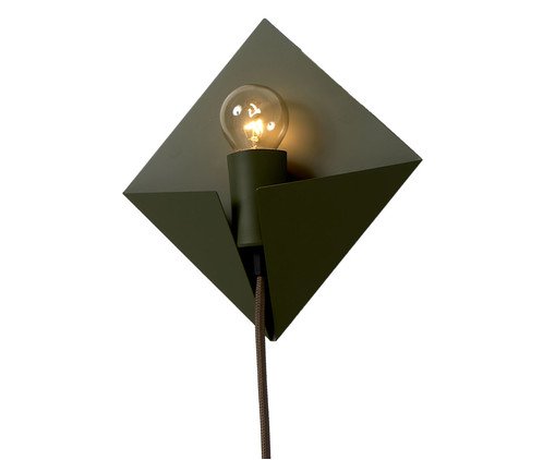 Luminária Metálica de Parede Pipa Verde 110V