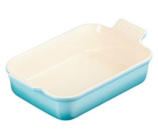 Travessa Retangular Heritage Azul Caribe - 26X8,8X19cm
