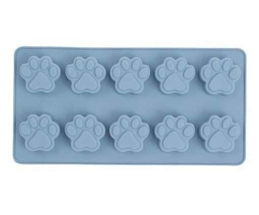 Forma de Silicone Patinhas Azul