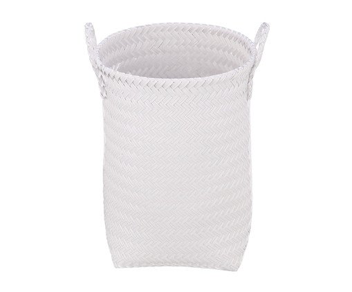 Cesto Tramado com Alças Oikos Branco