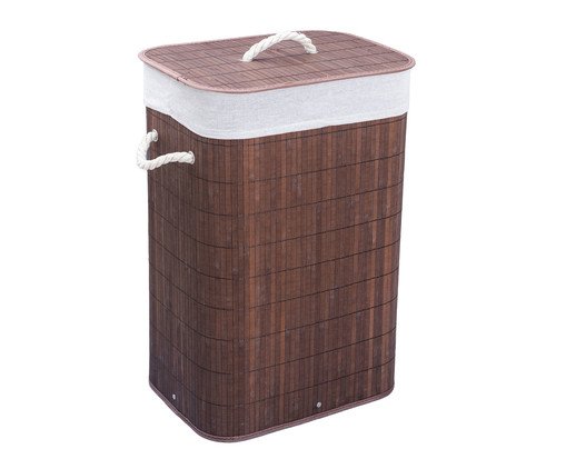Cesto Retangular de Bambu com Forro Oikos Marrom