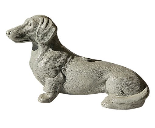 Base Luminária Cachorro Dachshund Cinza