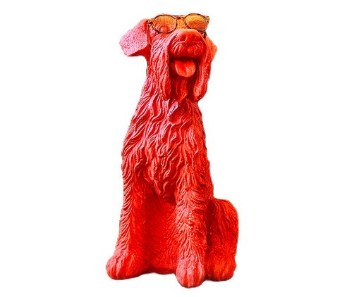 Base Luminária Cachorro Schnauzer Gabrielo Mostarda de Óculos