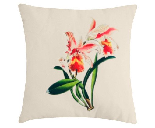 Capa de Almofada Orquídea Páscoa - 45X45cm