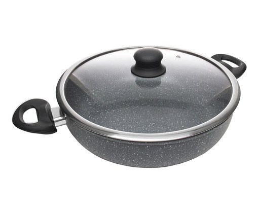 Frigideira Wok de Indução Granilite Cinza