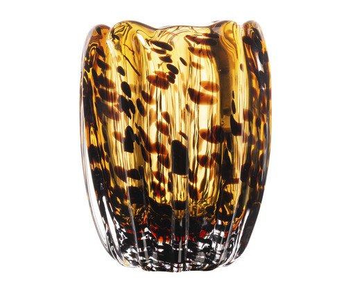 Vaso de Vidro Leopardo Italy