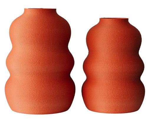 Dupla de Vaso Ondas Terracota