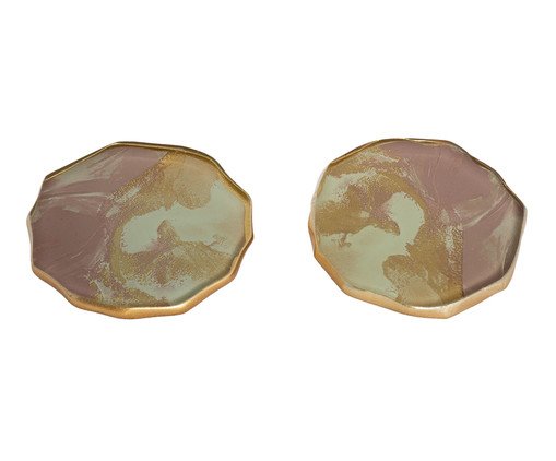 Jogo de Porta Copo Stone Quartzo Rosa