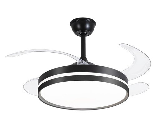 Pendente com Ventilador Retrátil Isis Preto