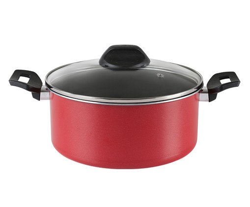Caçarola com Tampa Garlic Vermelha